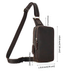 Bolsa Crossbody Masculina BP 305 | Couro Genuíno | Antifurto | Bagypack - BAGYPACK