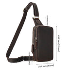 Bolsa Crossbody Masculina BP 305 em Couro Genuíno: Segurança e Estilo BAGYPACK