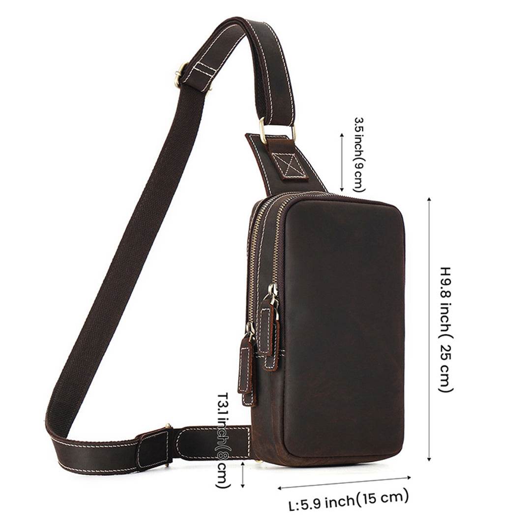 Bolsa Crossbody Masculina BP 305 em Couro Genuíno: Segurança e Estilo BAGYPACK