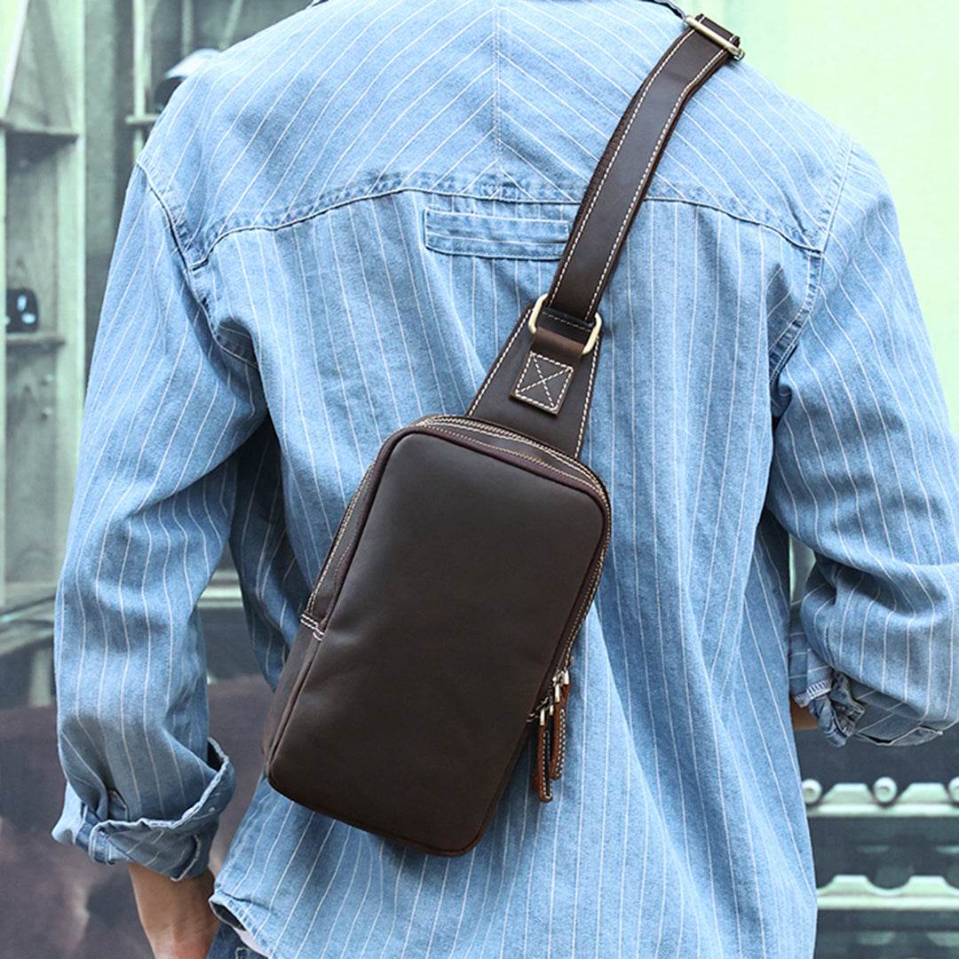Bolsa Crossbody Masculina BP 305 em Couro Genuíno: Segurança e Estilo BAGYPACK