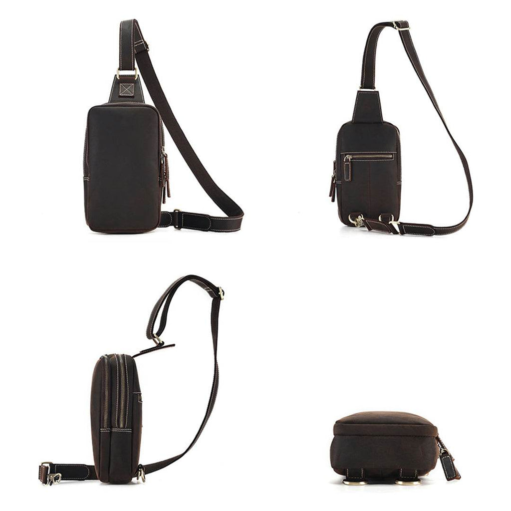 Bolsa Crossbody Masculina BP 305 em Couro Genuíno: Segurança e Estilo BAGYPACK