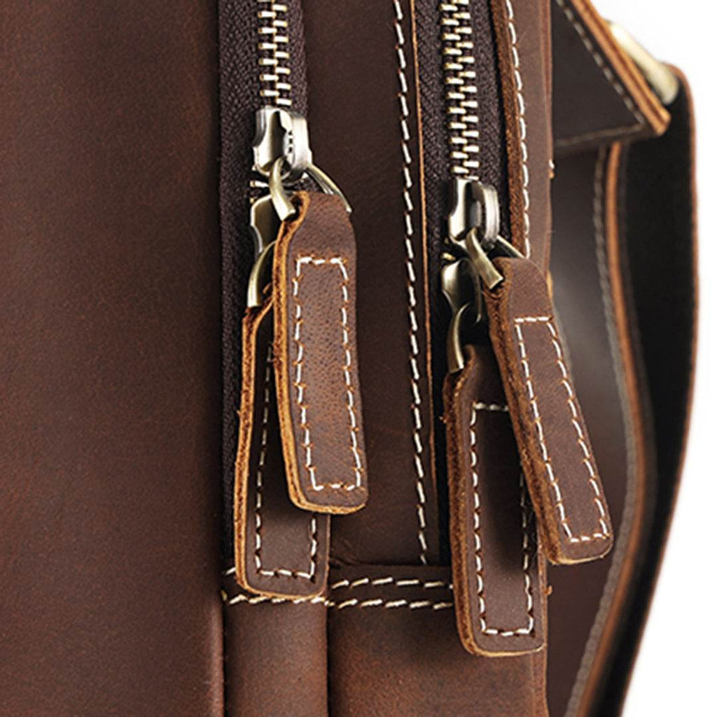 Bolsa Crossbody Masculina BP 305 em Couro Genuíno: Segurança e Estilo BAGYPACK