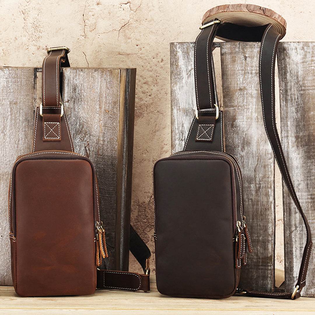 Bolsa Crossbody Masculina BP 305 em Couro Genuíno: Segurança e Estilo BAGYPACK