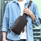 Bolsa Crossbody Masculina BP 305 | Couro Genuíno | Antifurto | Bagypack - BAGYPACK