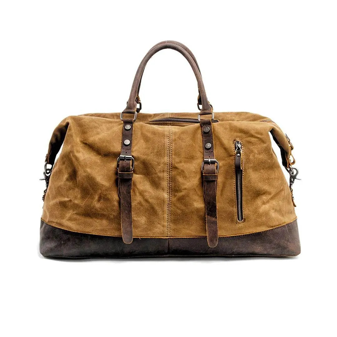 Bolsa de Viagem Grande BP 600 | Lona e Couro | Espaçosa | Bagypack - BAGYPACK