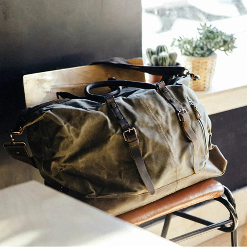 Bolsa de Viagem Grande BP 600 | Lona e Couro | Espaçosa | Bagypack - BAGYPACK