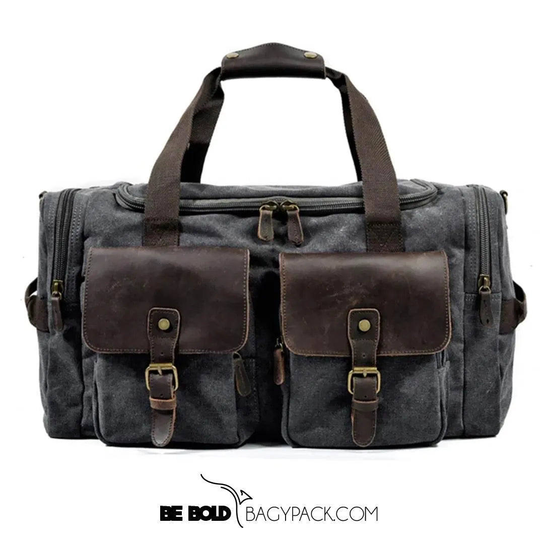 Bolsa de Viagem BP 601 Masculina em Lona e Couro BAGYPACK