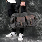 Bolsa de Viagem BP 601 Masculina em Lona e Couro BAGYPACK