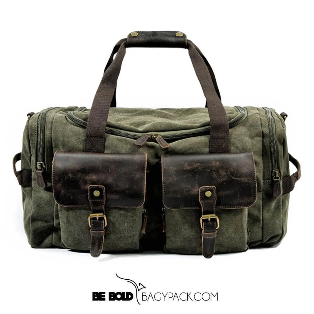 Bolsa de Viagem BP 601 Masculina em Lona e Couro BAGYPACK