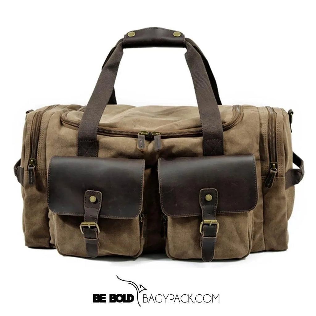 Bolsa de Viagem BP 601 Masculina em Lona e Couro BAGYPACK
