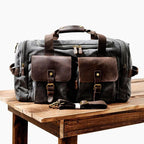 Bolsa de Viagem BP 601 | Lona e Couro | Bolso com Ímã | Bagypack - BAGYPACK