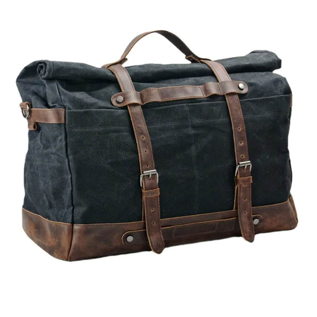Bolsa de Viagem BP 616: Durabilidade em Lona Encerada e Estilo Clássico do Couro BAGYPACK
