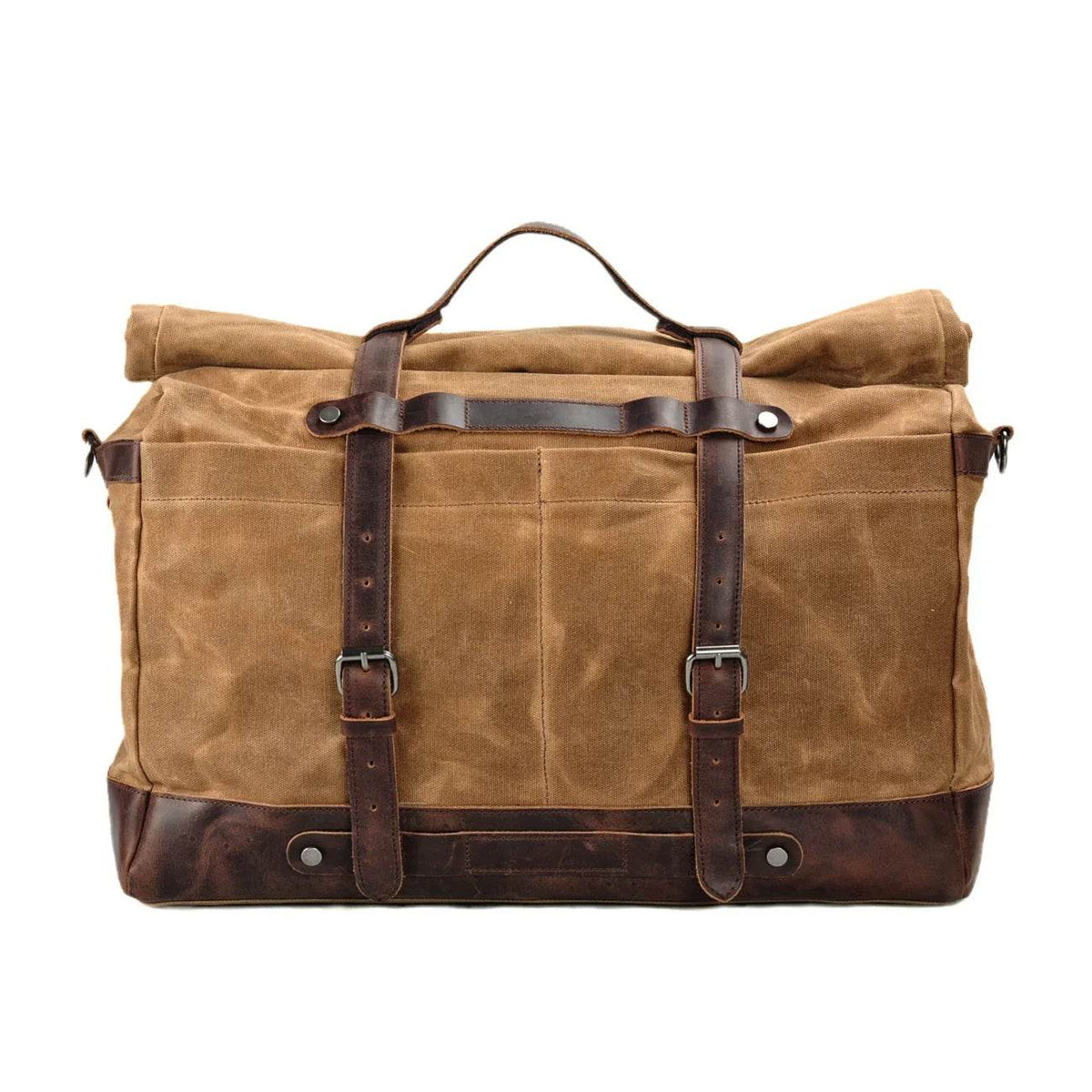 Bolsa de Viagem BP 616: Durabilidade em Lona Encerada e Estilo Clássico do Couro BAGYPACK