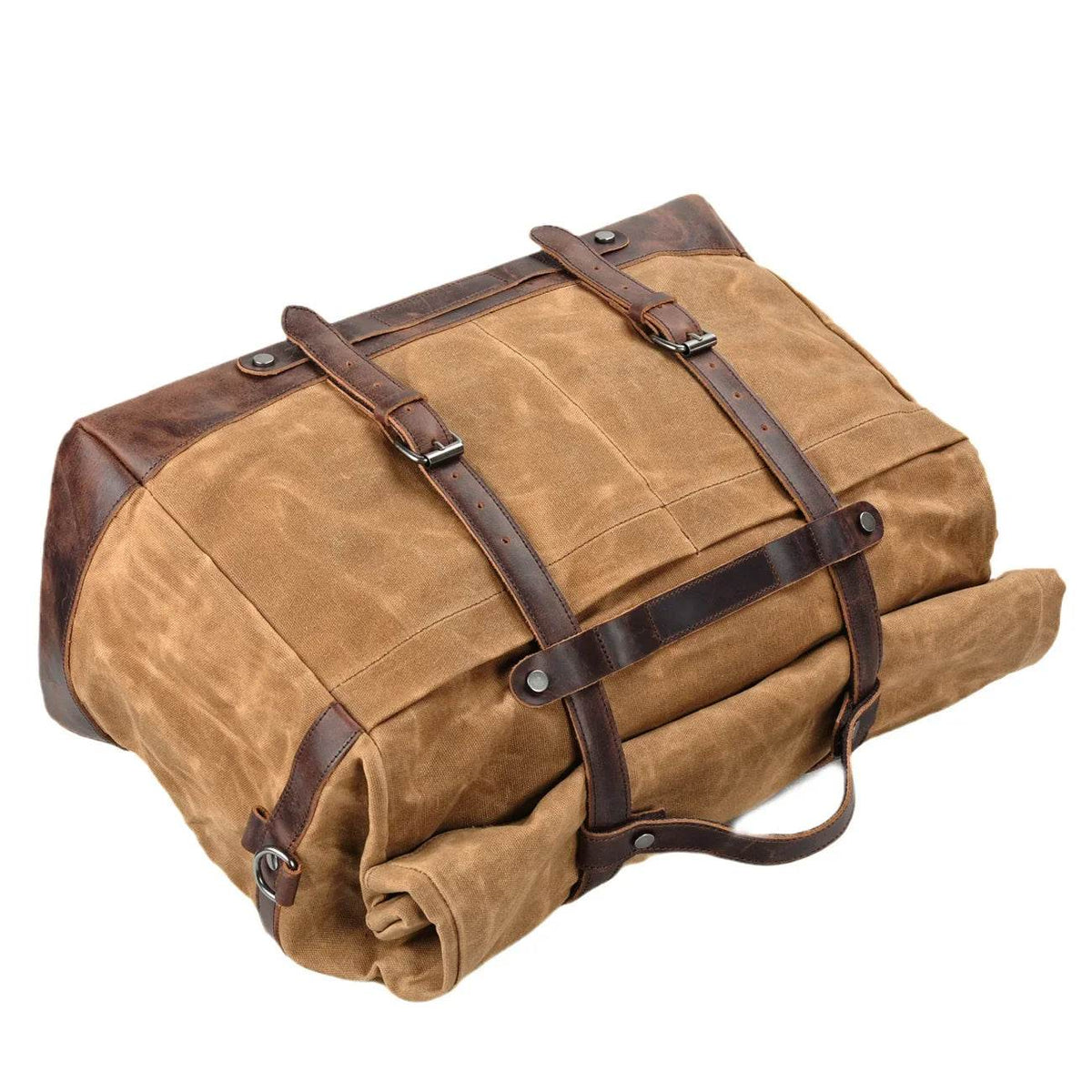 Bolsa de Viagem BP 616: Durabilidade em Lona Encerada e Estilo Clássico do Couro BAGYPACK
