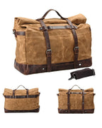 Bolsa de Viagem BP 616: Durabilidade em Lona Encerada e Estilo Clássico do Couro BAGYPACK