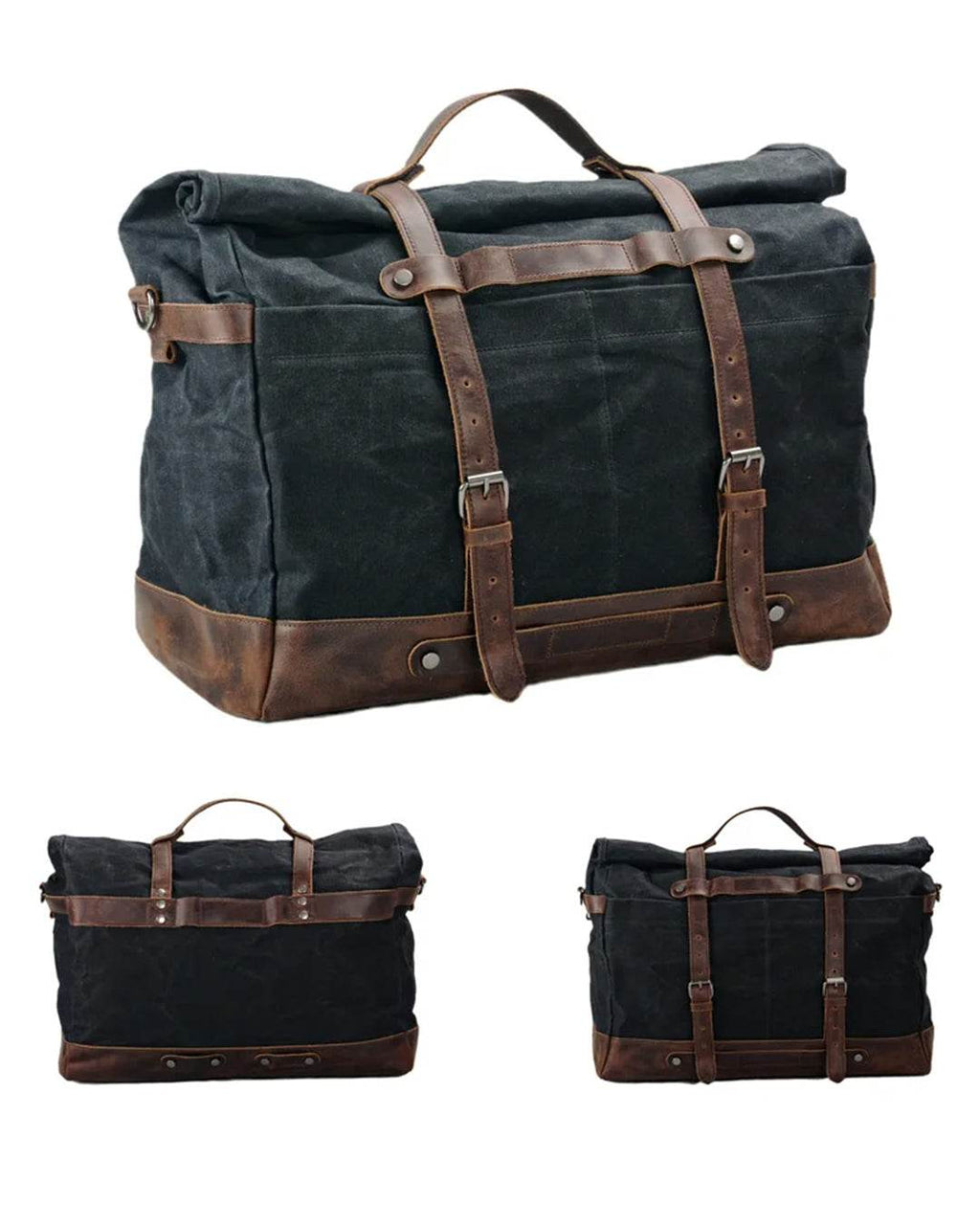 Bolsa de Viagem BP 616: Durabilidade em Lona Encerada e Estilo Clássico do Couro BAGYPACK