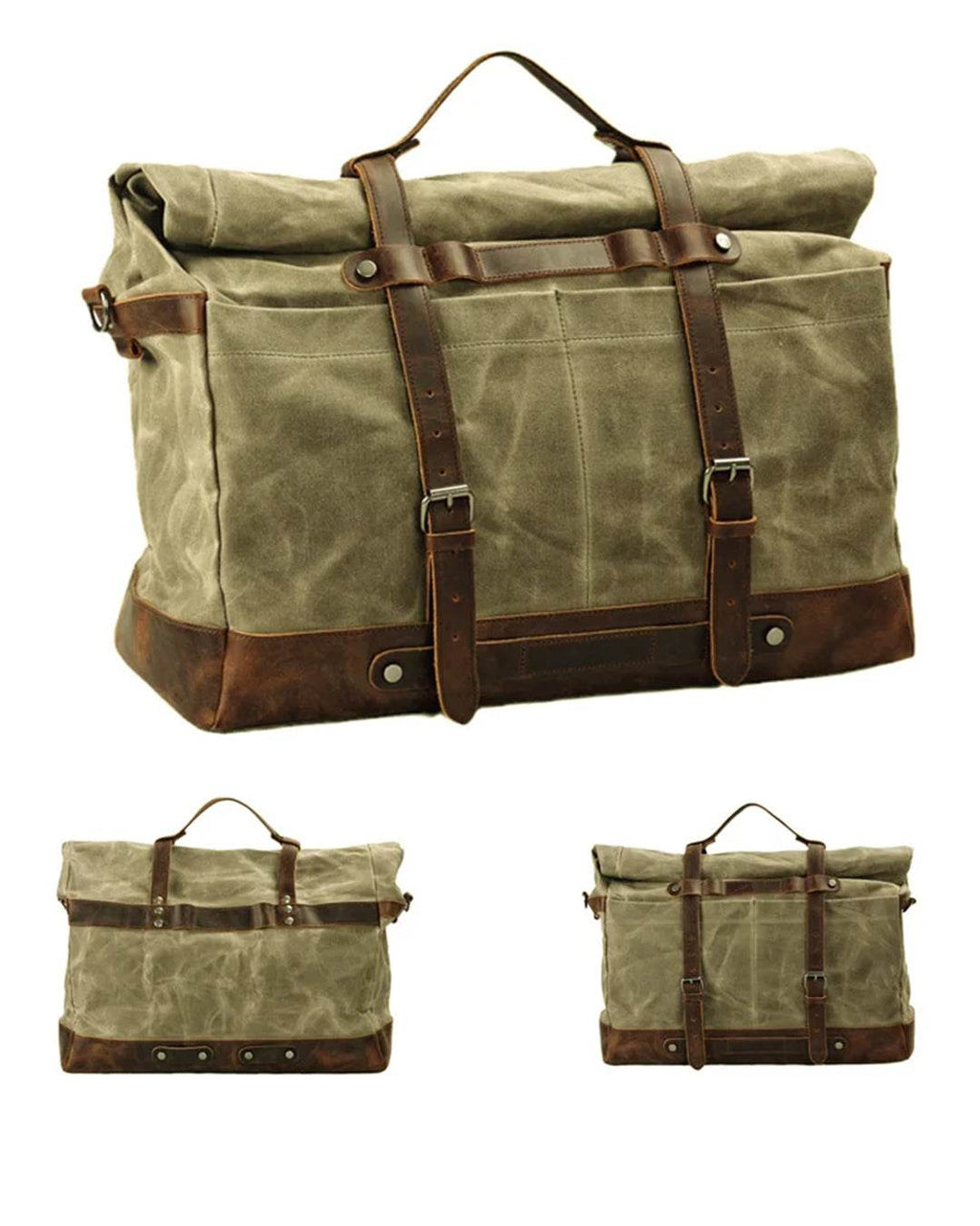 Bolsa de Viagem BP 616: Durabilidade em Lona Encerada e Estilo Clássico do Couro BAGYPACK