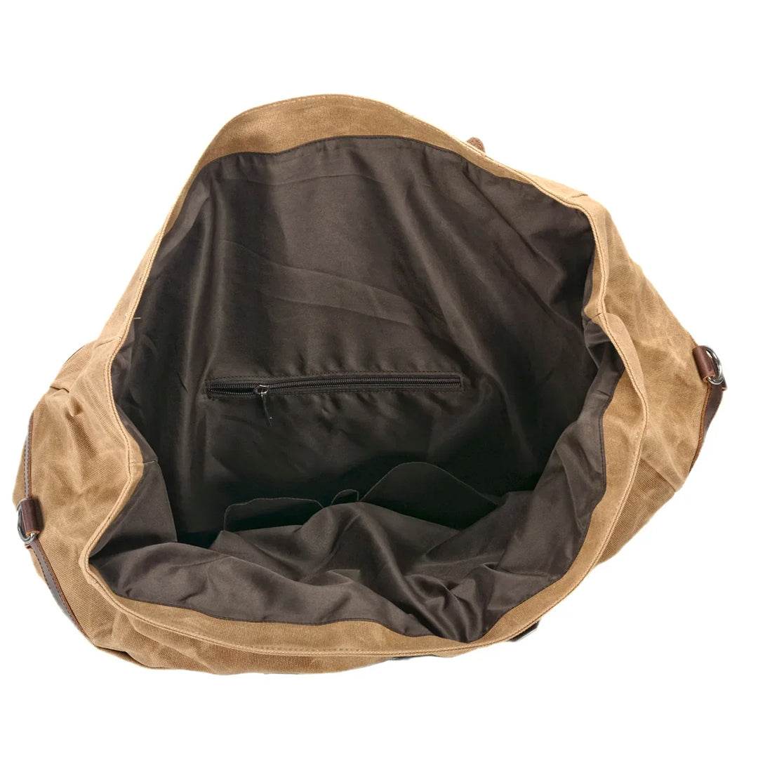 Bolsa de Viagem BP 616: Durabilidade em Lona Encerada e Estilo Clássico do Couro BAGYPACK