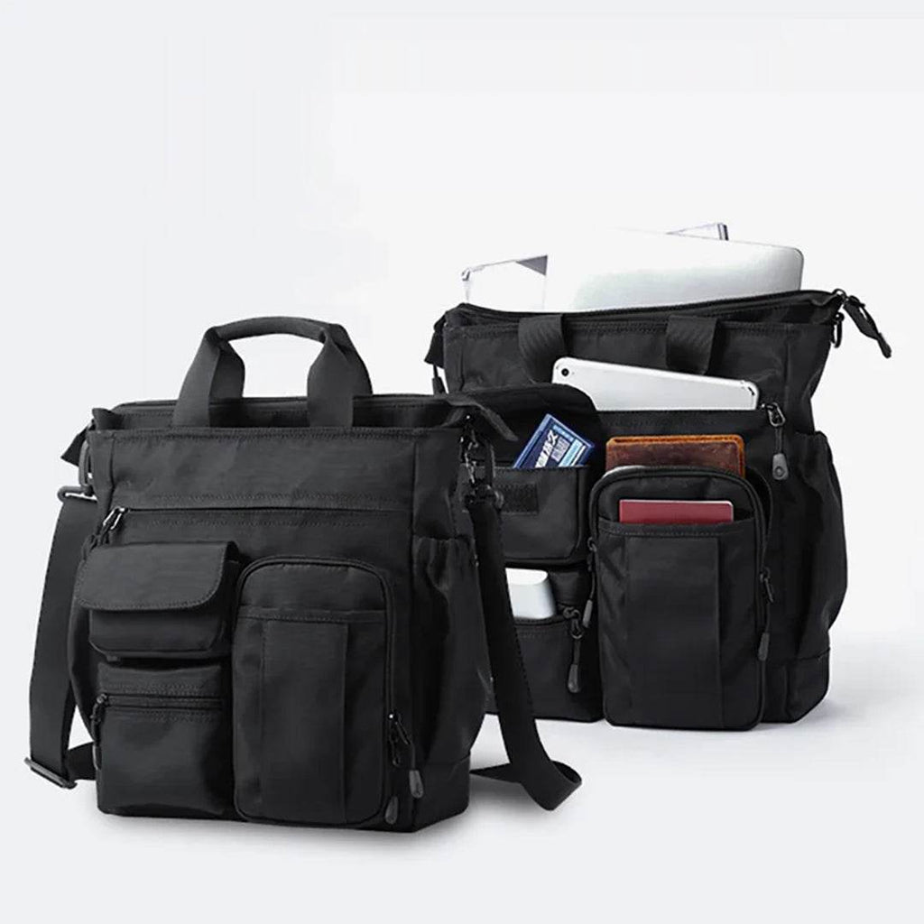 Bolsa Carteiro Masculina BP 227: Organização Superior com 14 Bolsos e Tecido Oxford BAGYPACK