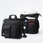 Bolsa Carteiro Masculina BP 227: Organização Superior com 14 Bolsos e Tecido Oxford BAGYPACK