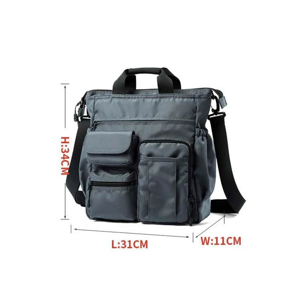 Bolsa Carteiro Masculina BP 227: Organização Superior com 14 Bolsos e Tecido Oxford BAGYPACK