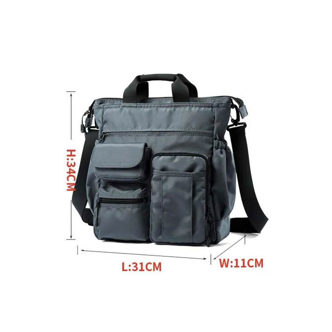 Bolsa Carteiro Masculina BP 227: Organização Superior com 14 Bolsos e Tecido Oxford BAGYPACK