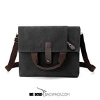 Bolsa Masculina BP 230 Tiracolo em Lona e Couro. Crossbody Casual BAGYPACK