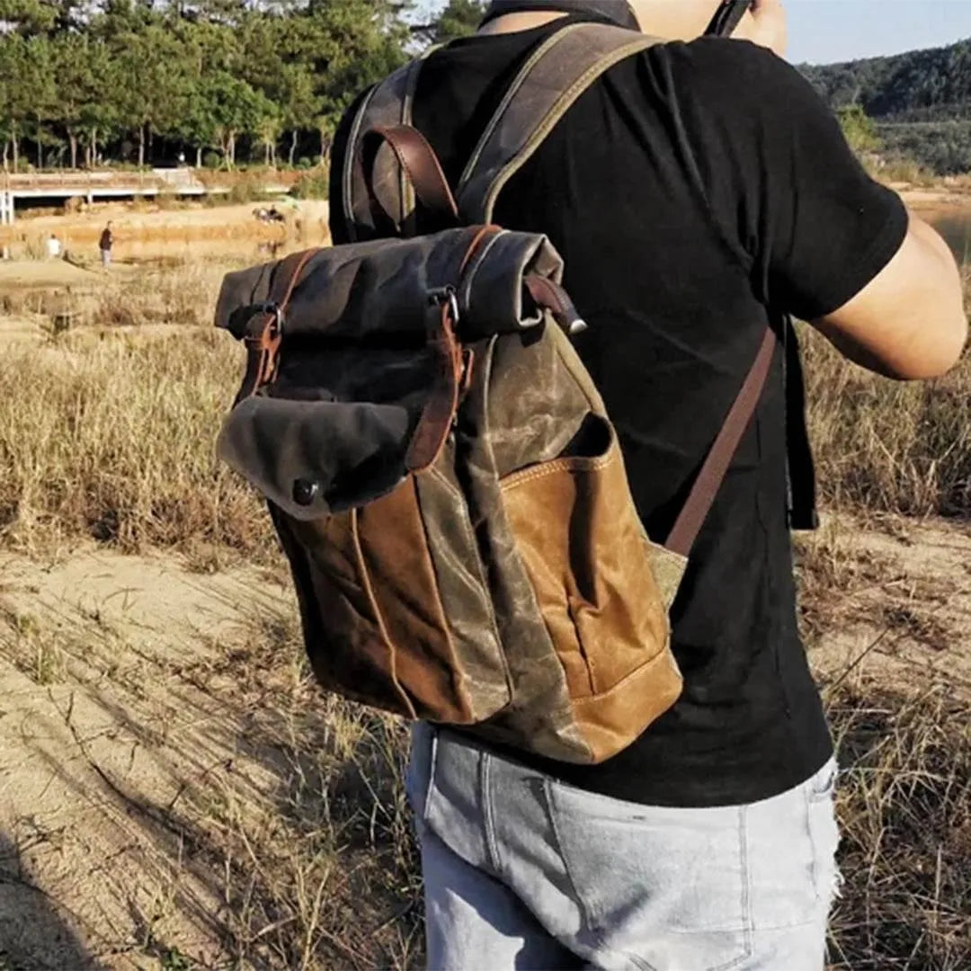 Mochila BP 100 Notebook 15.6" em Lona e Couro BAGYPACK