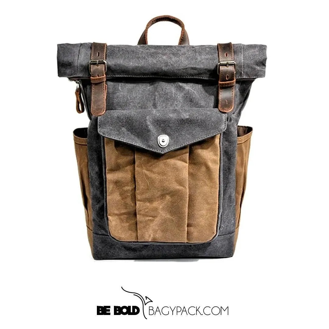 Mochila BP 100 Notebook 15.6" em Lona e Couro BAGYPACK