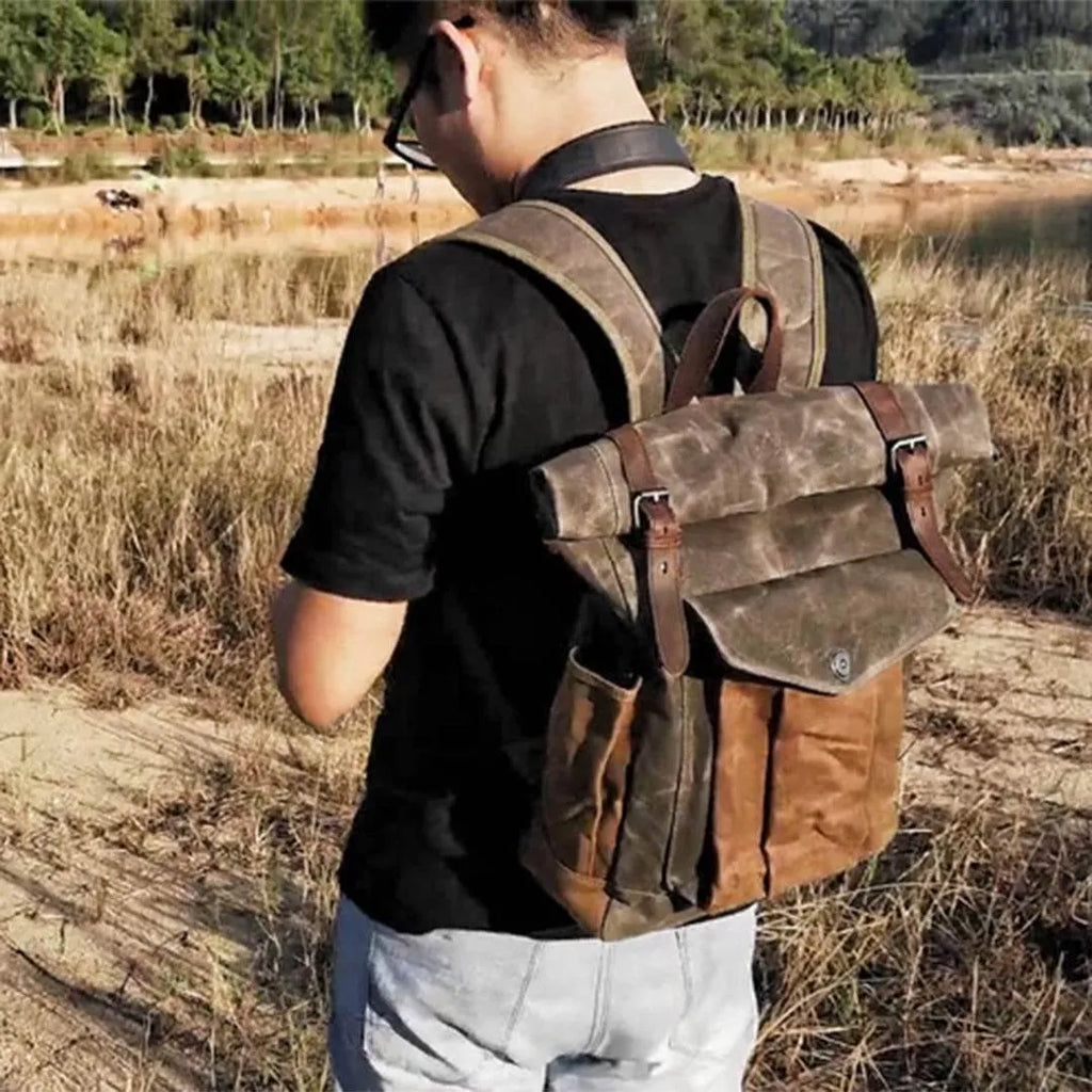 Mochila BP 100 Notebook 15.6" em Lona e Couro BAGYPACK