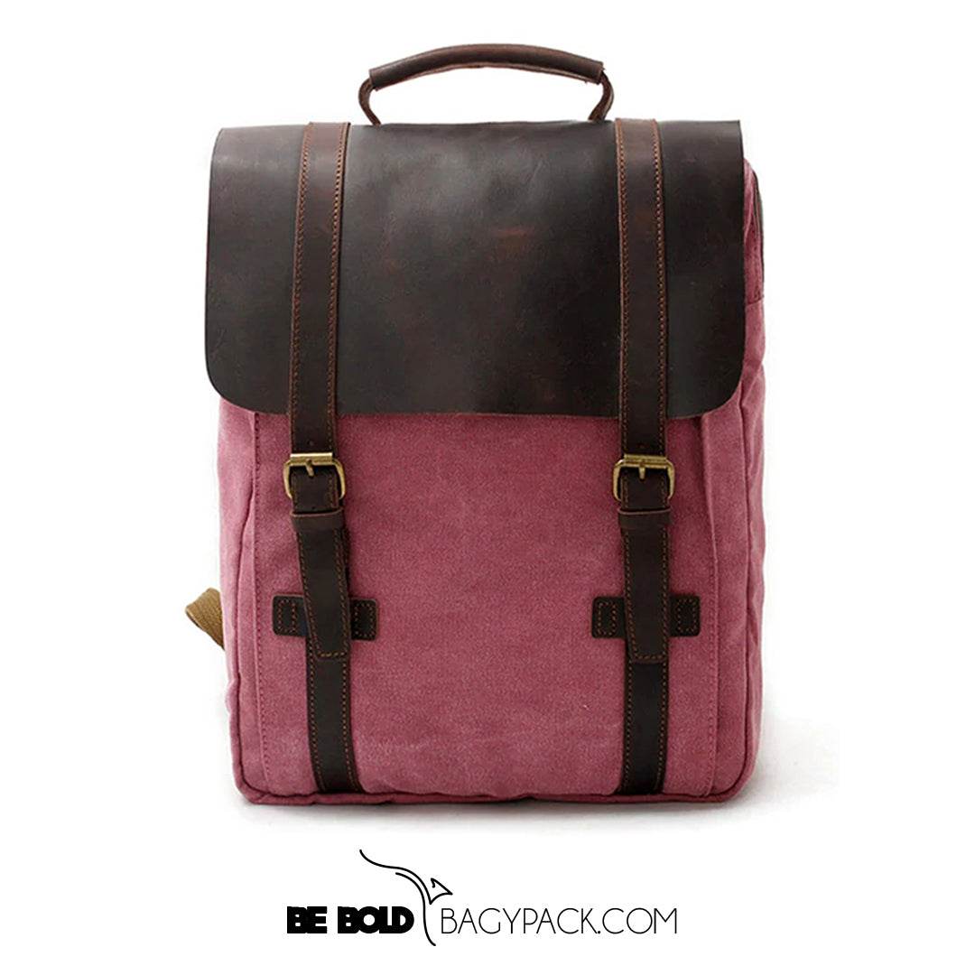 Mochila BP 113 Notebook 15.6" em Lona e Couro BAGYPACK