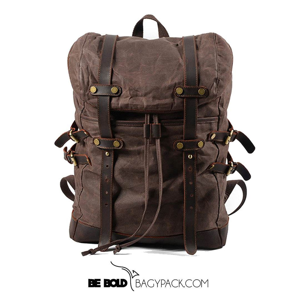 Mochila Notebook BP 114 15.6" em Lona e Couro. Casual-Chique BAGYPACK