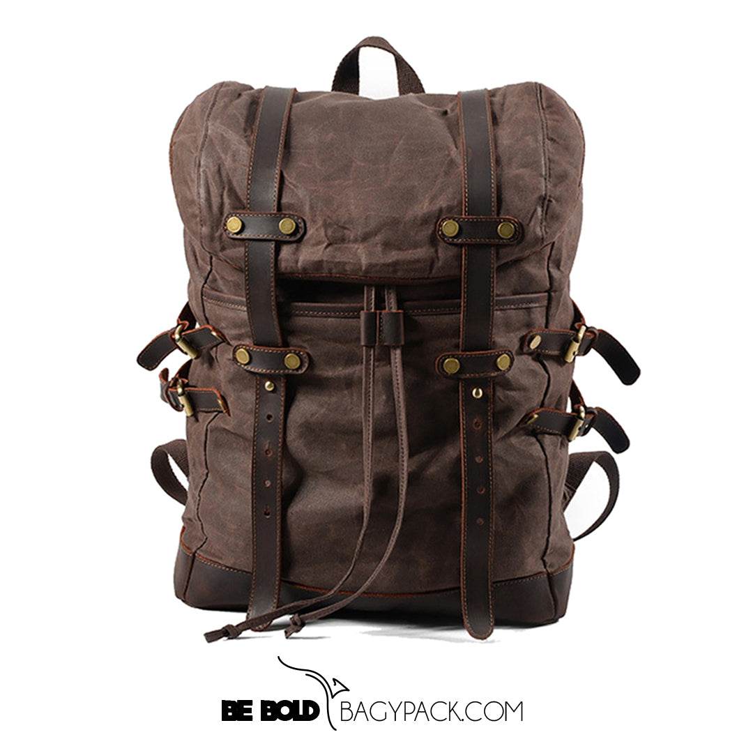 Mochila Notebook BP 114 15.6" em Lona e Couro. Casual-Chique BAGYPACK