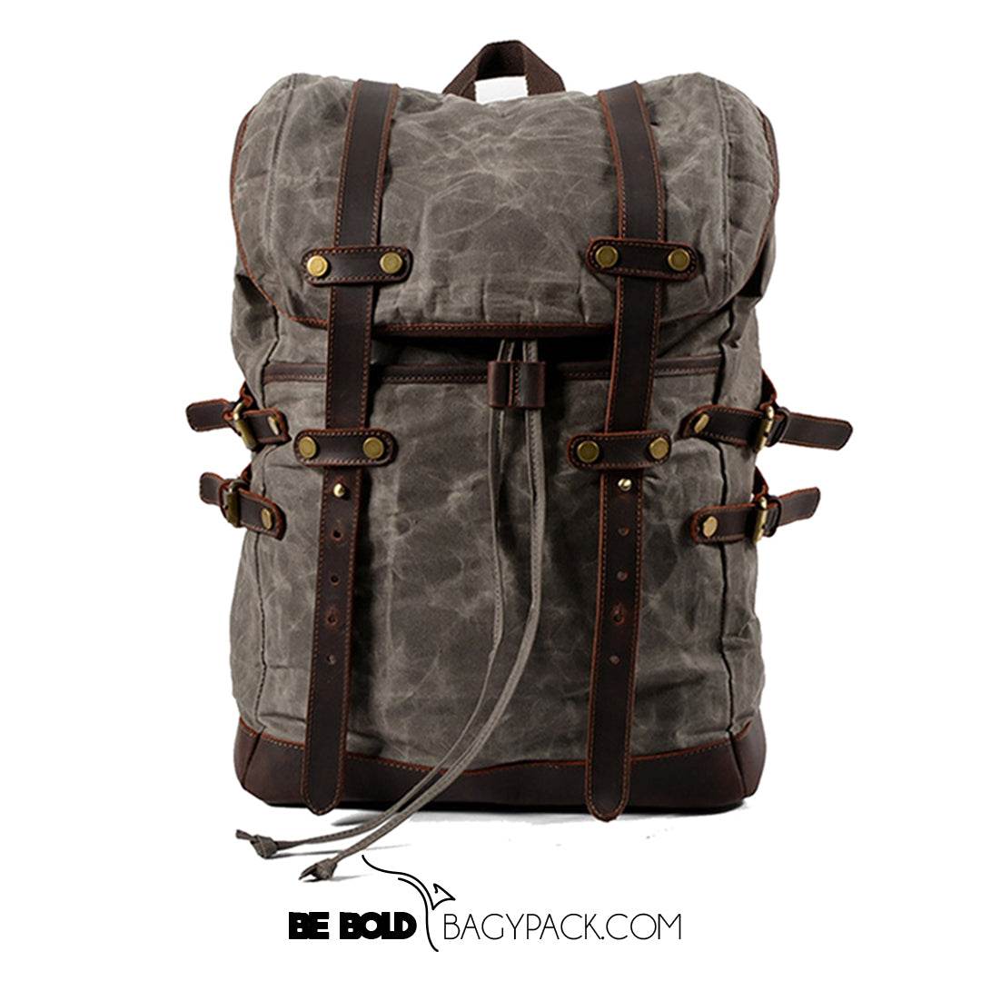 Mochila Notebook BP 114 15.6" em Lona e Couro. Casual-Chique BAGYPACK