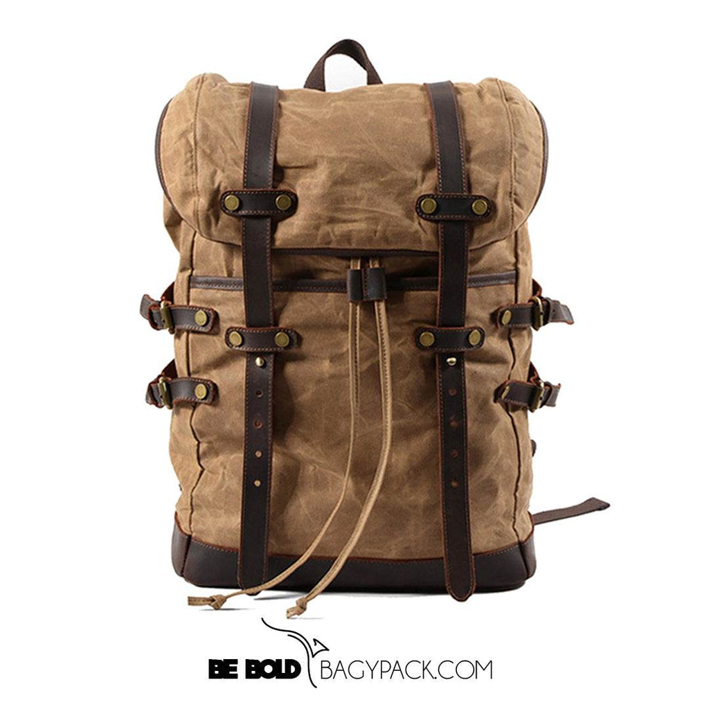 Mochila Notebook BP 114 15.6" em Lona e Couro. Casual-Chique BAGYPACK