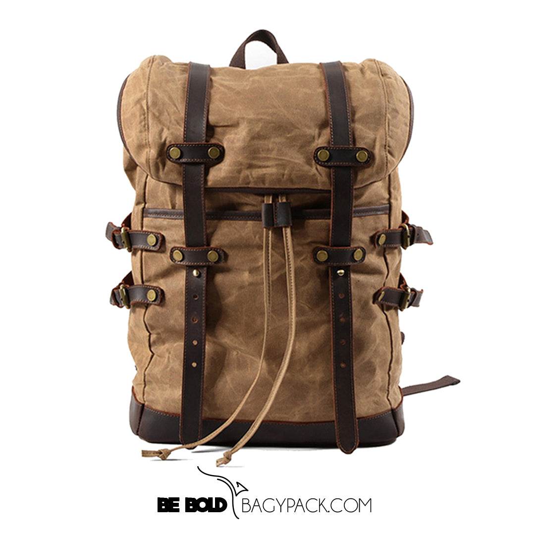 Mochila Notebook BP 114 15.6" em Lona e Couro. Casual-Chique BAGYPACK