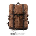 Mochila Notebook BP 114 15.6" em Lona e Couro. Casual-Chique BAGYPACK
