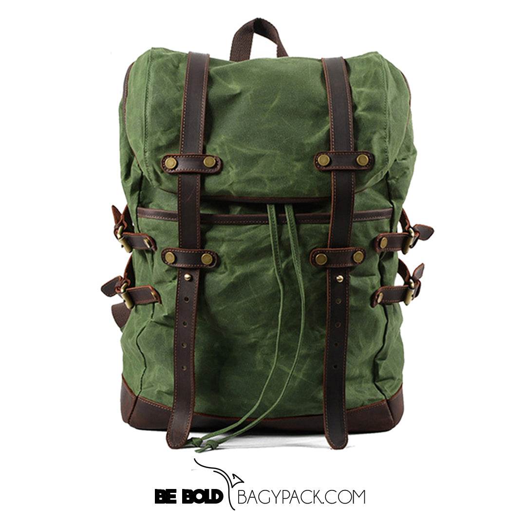 Mochila Notebook BP 114 15.6" em Lona e Couro. Casual-Chique BAGYPACK