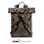 Mochila BP 115 Notebook 15.6" Roll-Top em Lona Couro BAGYPACK
