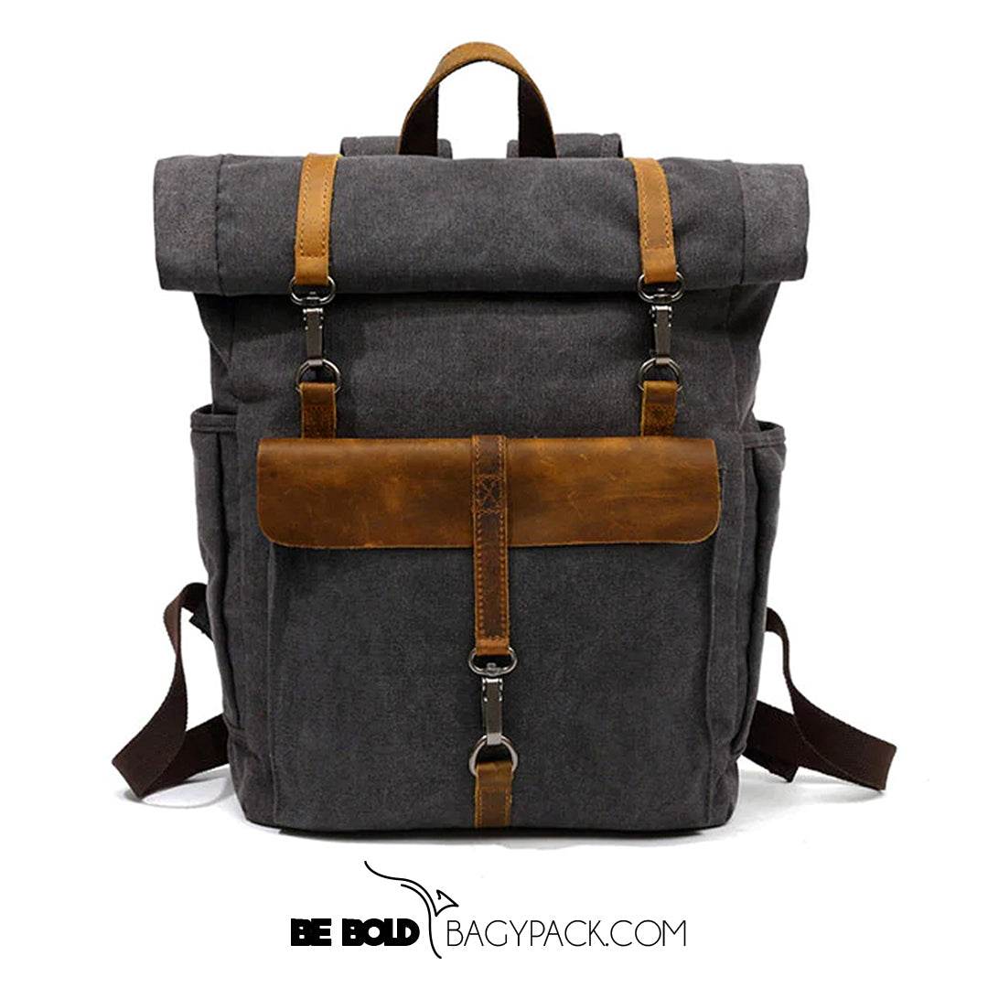Mochila BP 116 Notebook 15.6" em Lona e Couro BAGYPACK