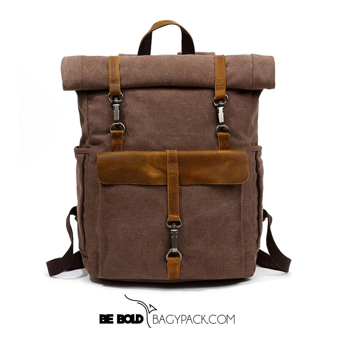 Mochila BP 116 Notebook 15.6" em Lona e Couro BAGYPACK