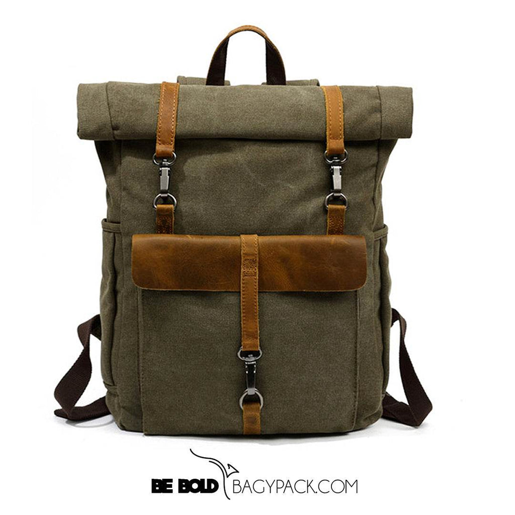 Mochila BP 116 Notebook 15.6" em Lona e Couro BAGYPACK