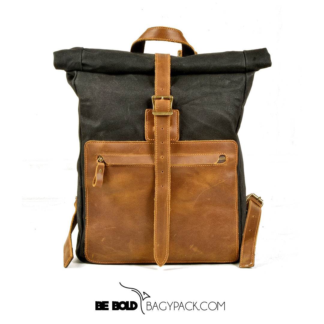 Mochila Notebook BP 127 Lona + Couro Notebook 15" BAGYPACK