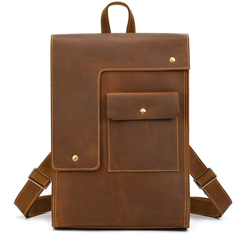 Mochila Notebook em Couro Legítimo BP 105: Segurança e Estilo para Notebook 15" BAGYPACK