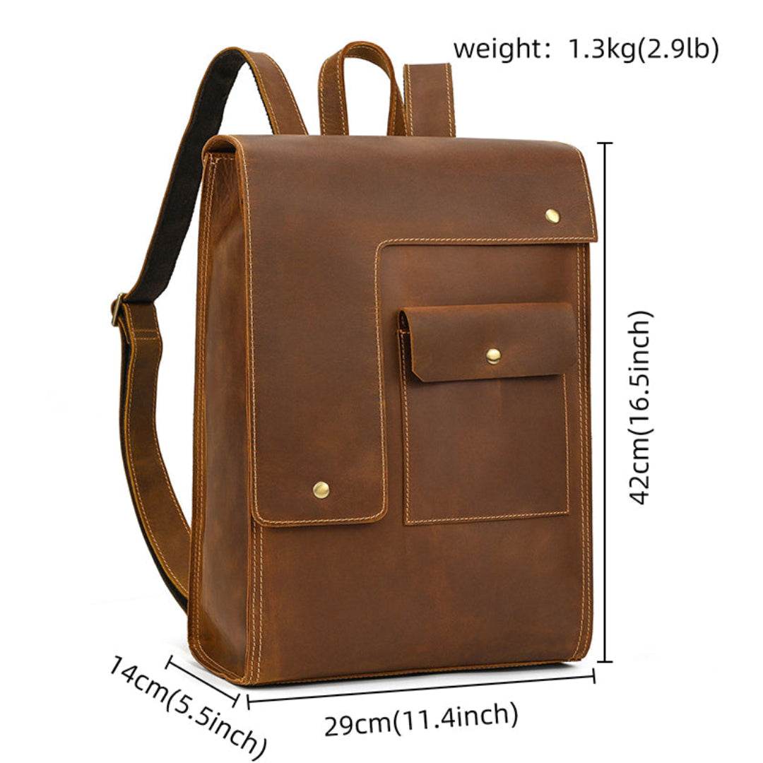 Mochila Notebook em Couro Legítimo BP 105: Segurança e Estilo para Notebook 15" BAGYPACK