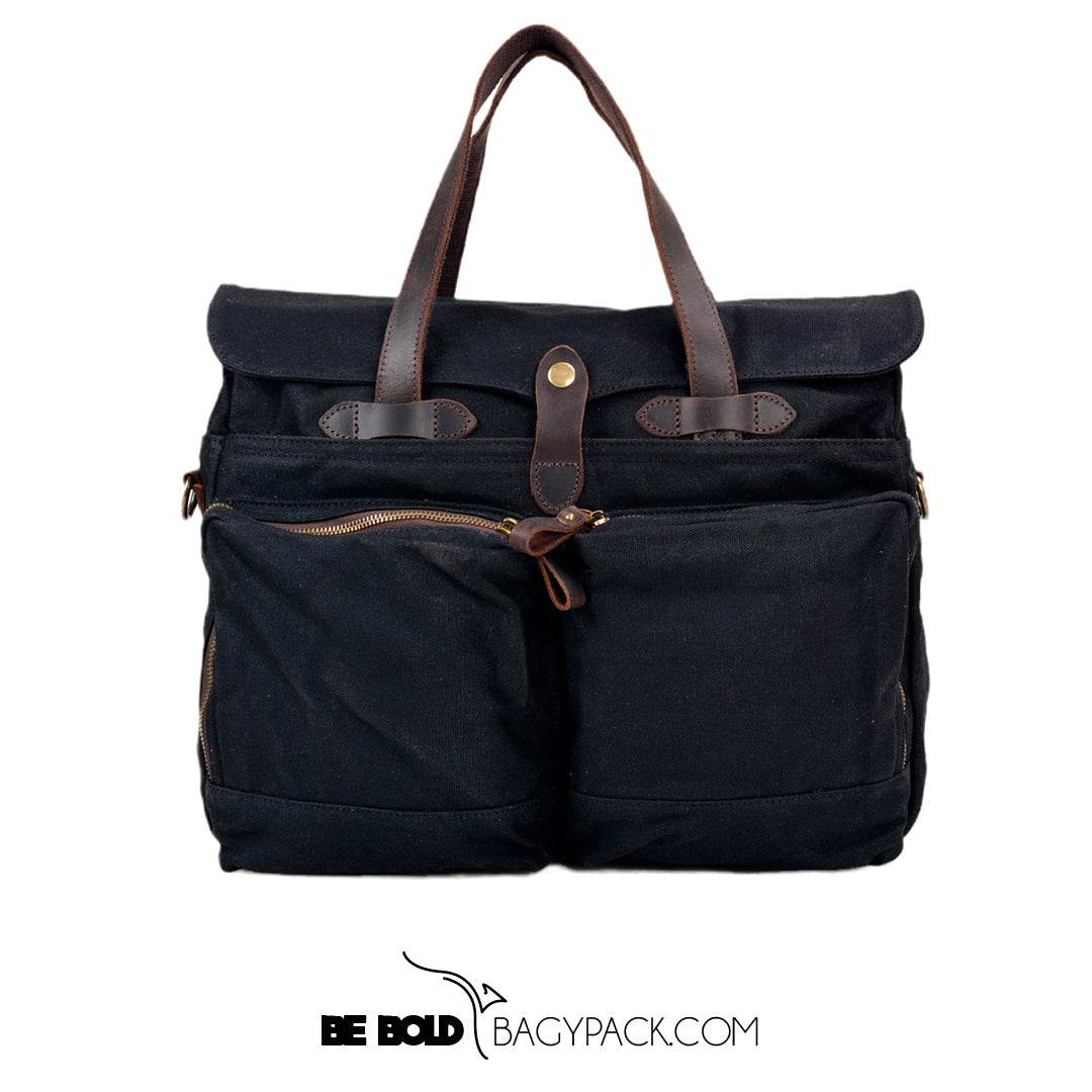 Pasta Executiva BP 314: Lona, Couro e Espaço para Notebook 15.6" BAGYPACK