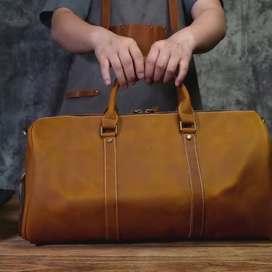 Duffel Bag de Viagem em Couro BP 612 – Elegância e Praticidade para Suas Aventuras