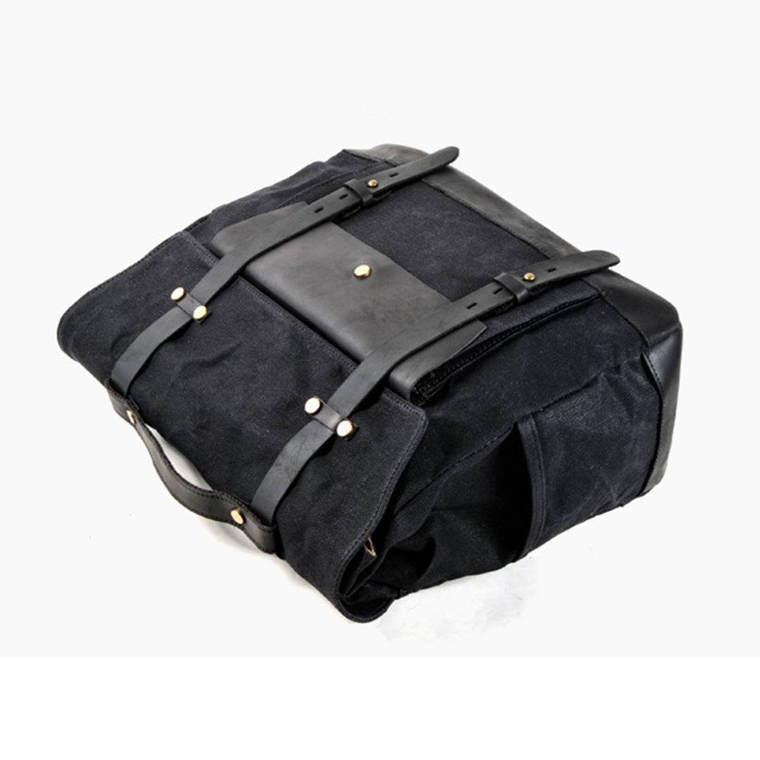Bolsa Alforges BP 611 Lona+Couro Resistente para Motos e Viagens - BAGYPACK