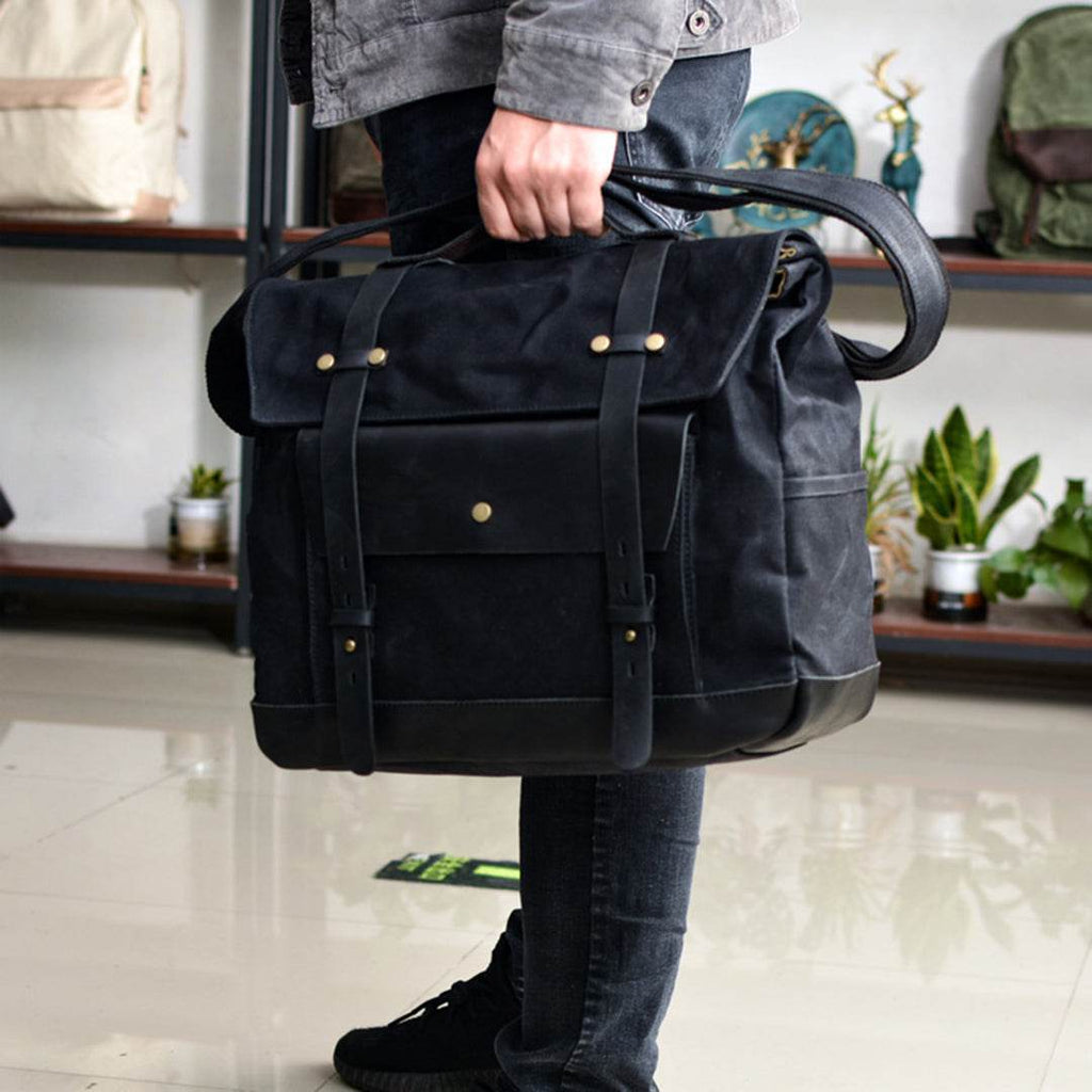 Bolsa Alforges BP 611 Lona+Couro Resistente para Motos BAGYPACK