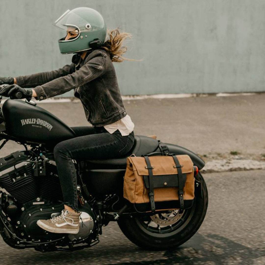 Bolsa Alforges BP 611 Lona+Couro Resistente para Motos e Viagens - BAGYPACK